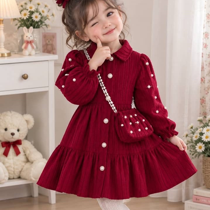 ست دخترانه دو تیکه وارداتی پاییزو زمستانه مناسبت چهارسال